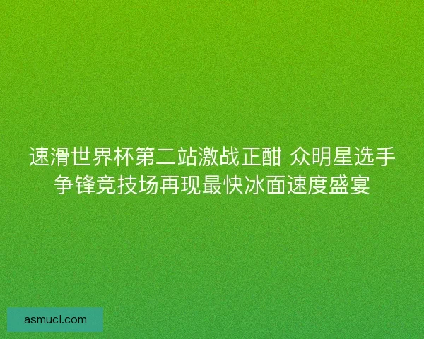 速滑世界杯第二站激战正酣 众明星选手争锋竞技场再现最快冰面速度盛宴